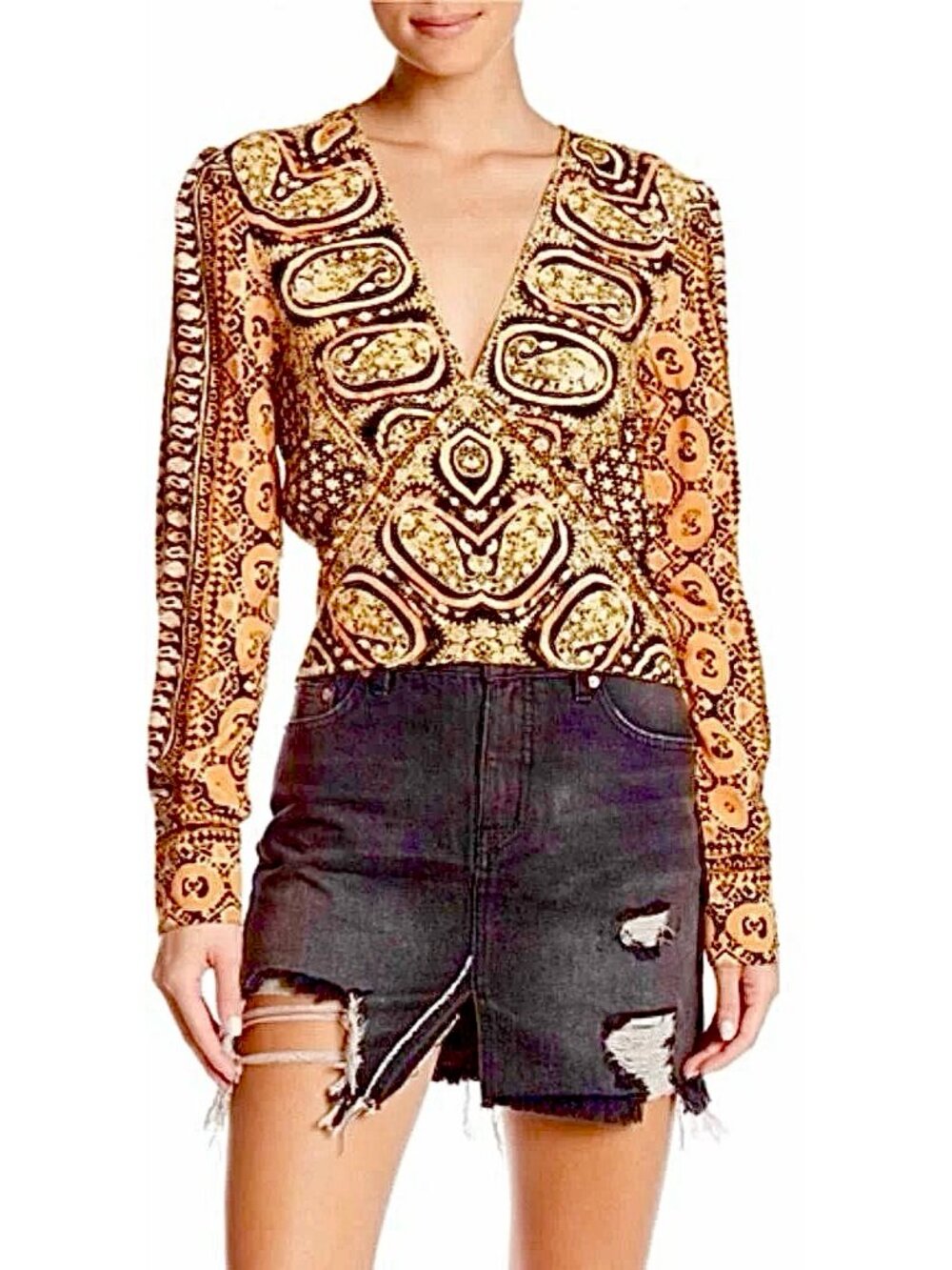 Free People Wild and Free Blouse